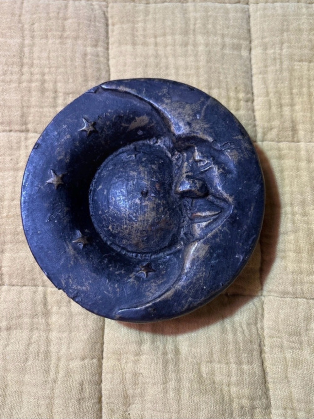 Celestial Moon & Stars Wall Sculpture - Black Finish